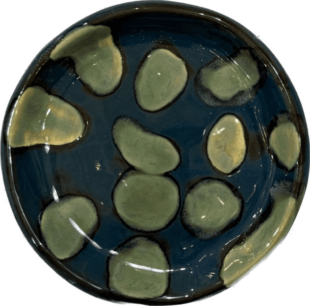 river stone plate