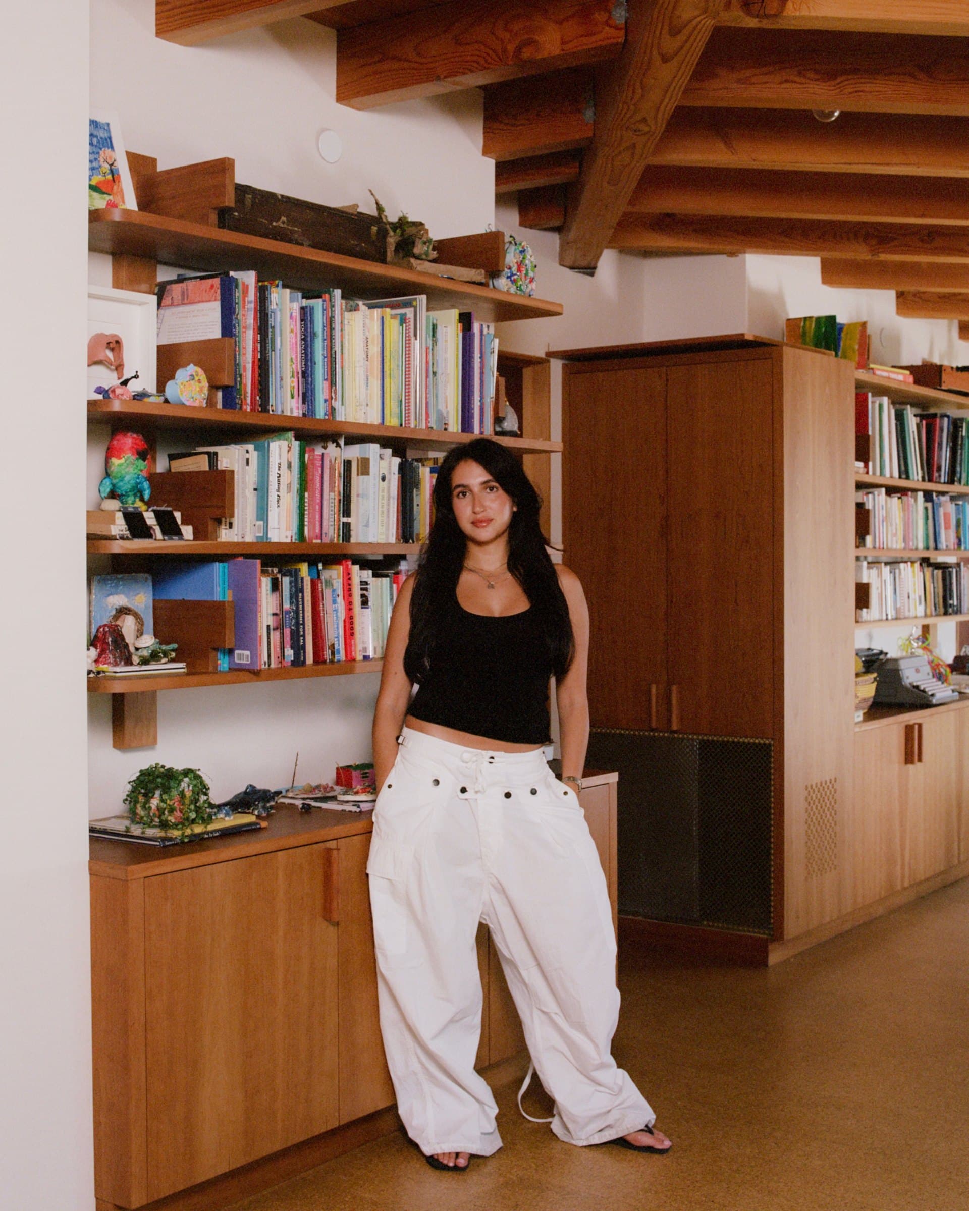 Daniella, the ceramicist behind Studio Nia, in her studio